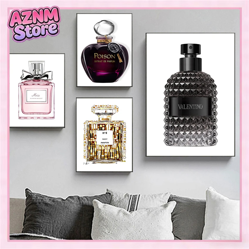 Perfume Villa Fragrance - 1 Buah Poster Kanvas Cetak Nordik