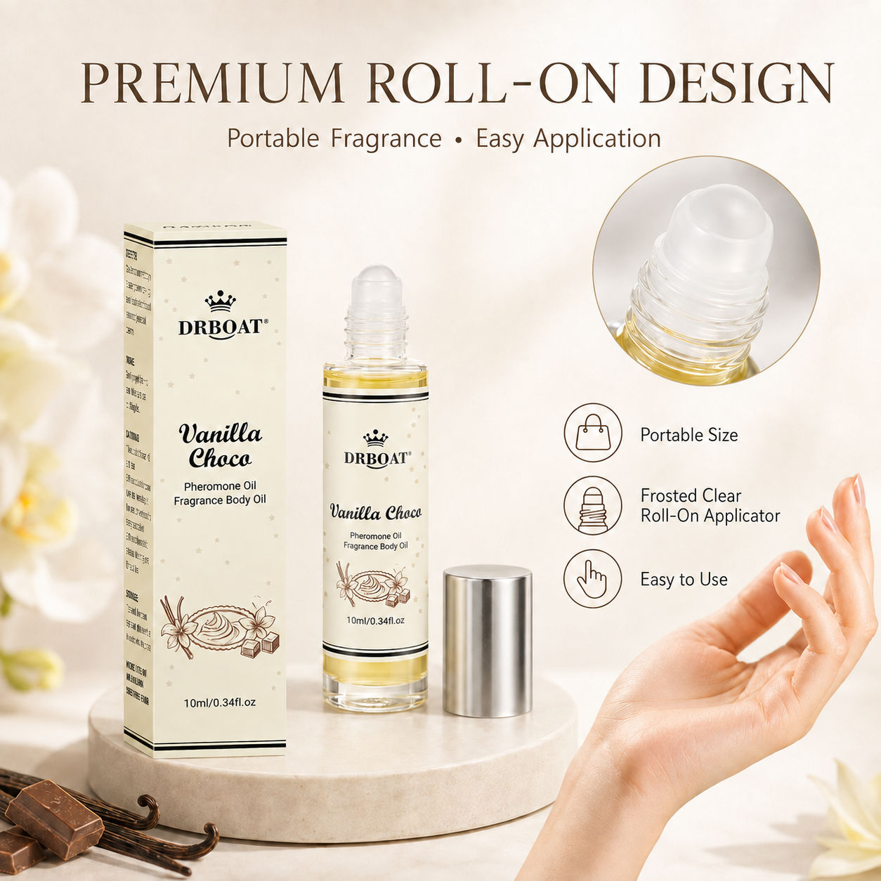 Perfume Fragrance Oil - Minyak Parfum Roll-On Aroma Vanila, Cokelat,