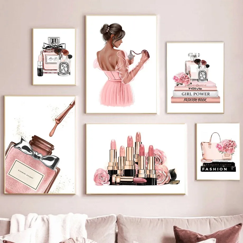 Perfume Villa Fragrance - Lukisan Kanvas Seni Poster Nordic dan