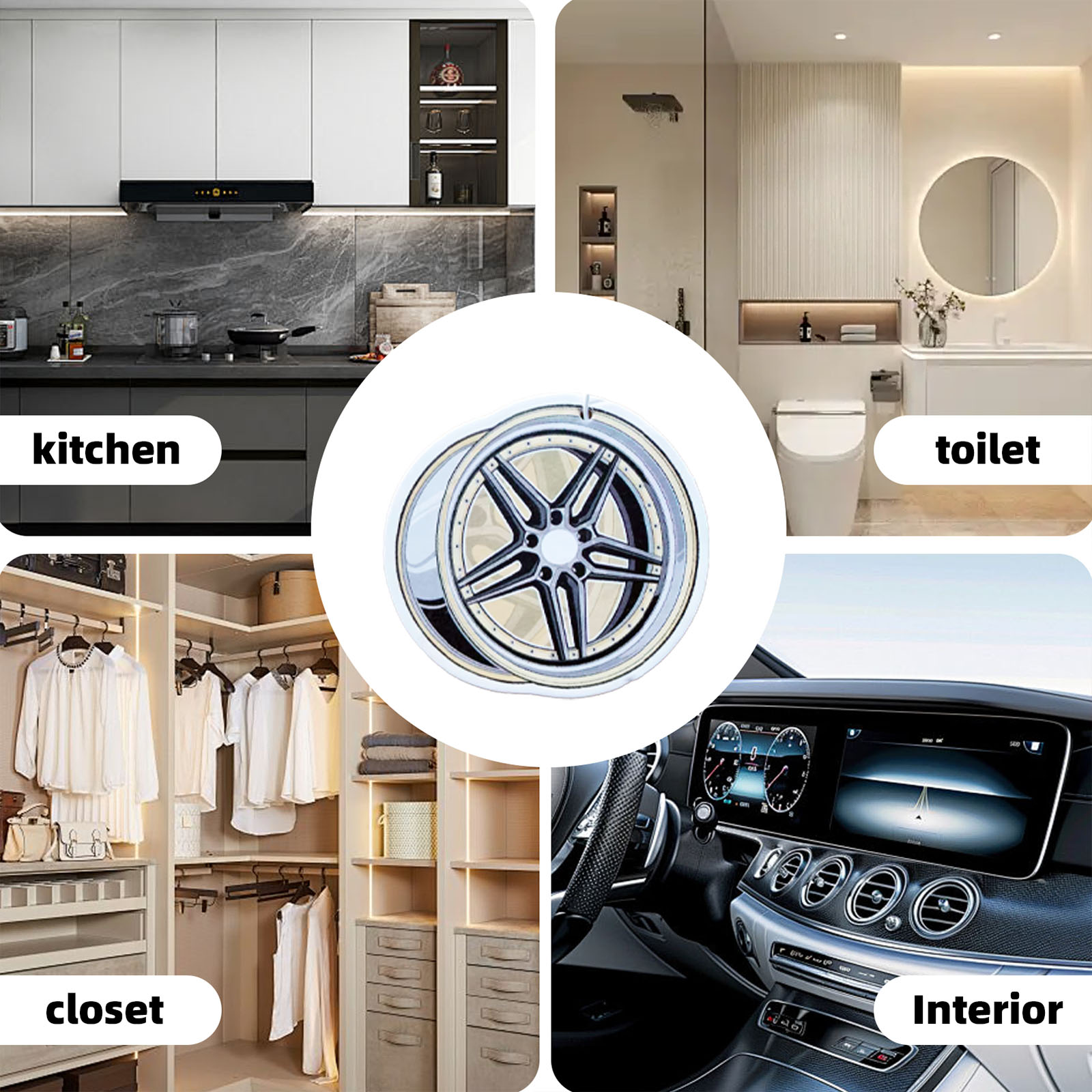 Pengharum mobil berbentuk roda - Perfume Fragrance Wheel ulasan dan harga
