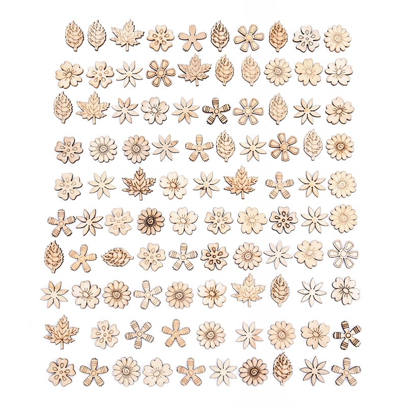 C 100pcs Mainan Doodle Pola Ca - Oud Wood Chip ulasan dan harga